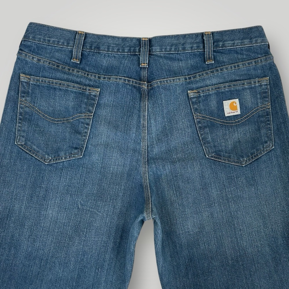 Carhartt Straight Traditional Fit Jeans Mens 42x30 Blue Workwear Denim 101496 - Picture 6 of 7